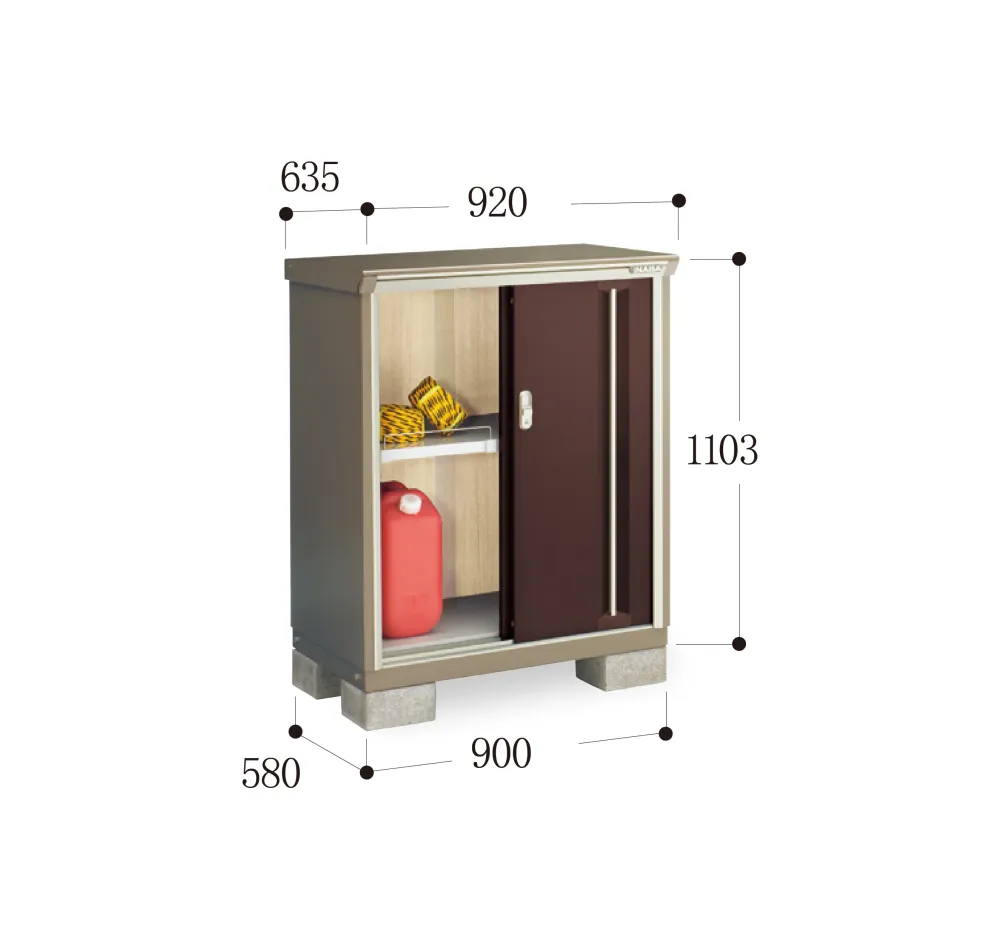 *Pre-order* Outdoor Storage Cabinets Inaba KMW-096B (W920xD635xH1103mm) 0.644m3