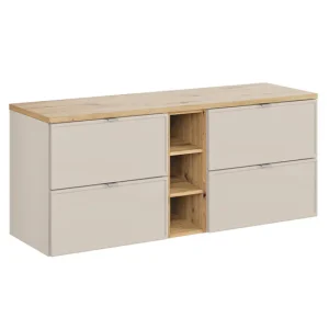 Resistente la Humedad Mueble bajo lavabo 140cm 3 compartimientos Alba Cachemira