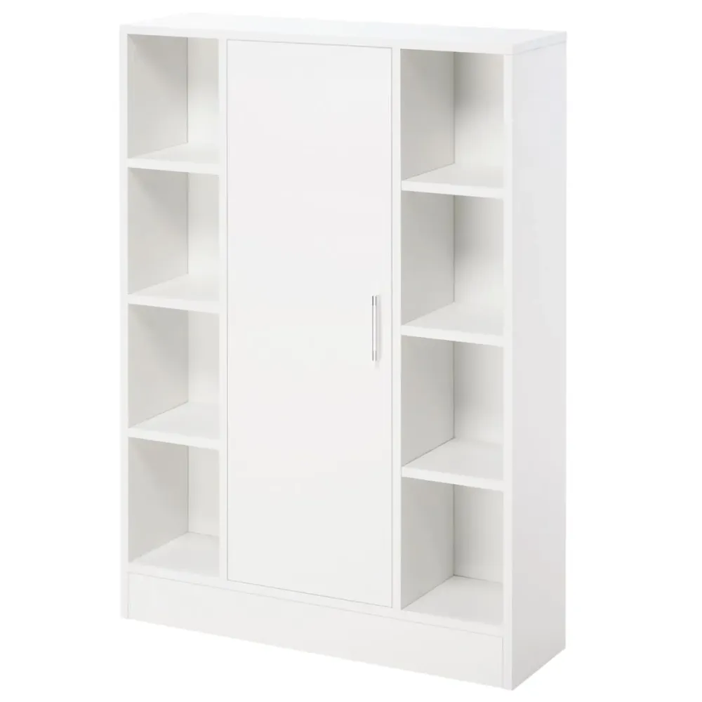 Tocador con Espejo Armario Dinn Kleankin 8 compartimentos + 1 puerta blanco 100x71x22 cm