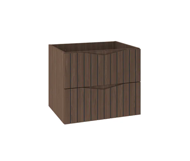 Tocador con Espejo Mueble bajo lavabo 60cm Siena madera y negro