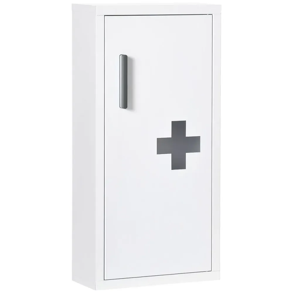 Botiquín Kleankin 3 compartimentos con puerta magnética blanco 60x30x12 cm en Acero Inoxidable