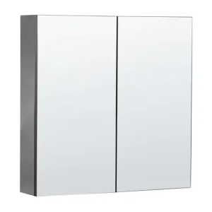 Mueble de baño LED negro con espejo 60 x 60 cm NAVARRA con Garantí de 2 ños