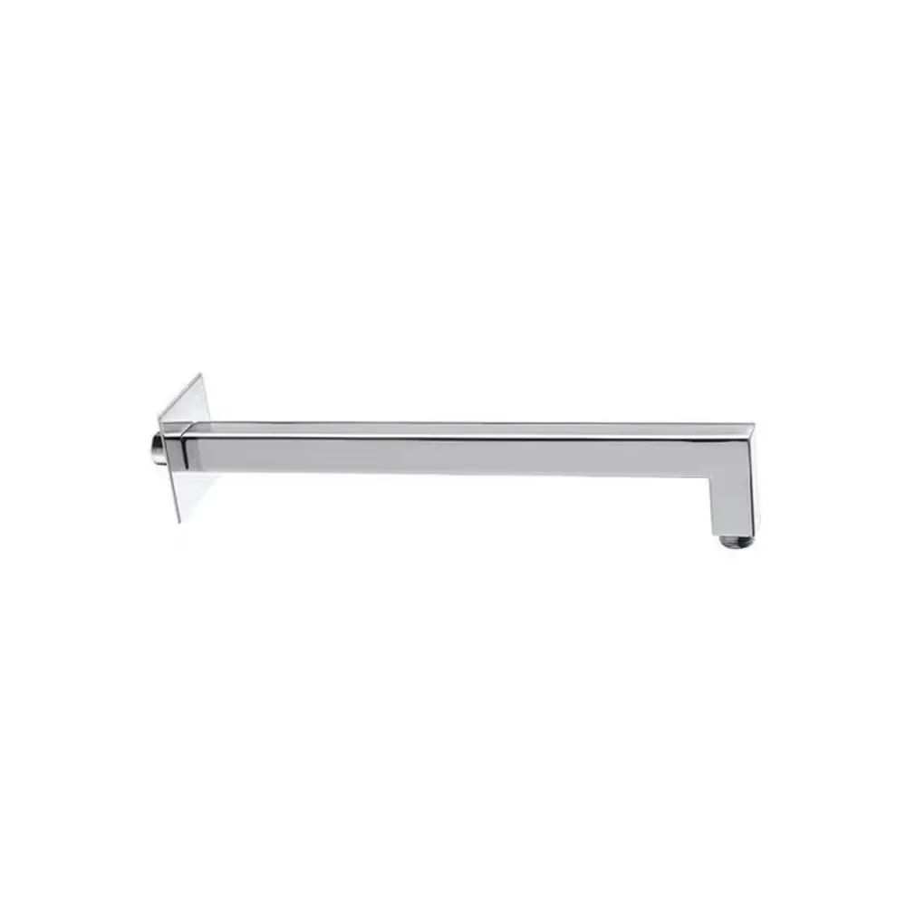 Braccio doccia squadrato slim ottone con attacco normal cm 34x2x2 - Cromo