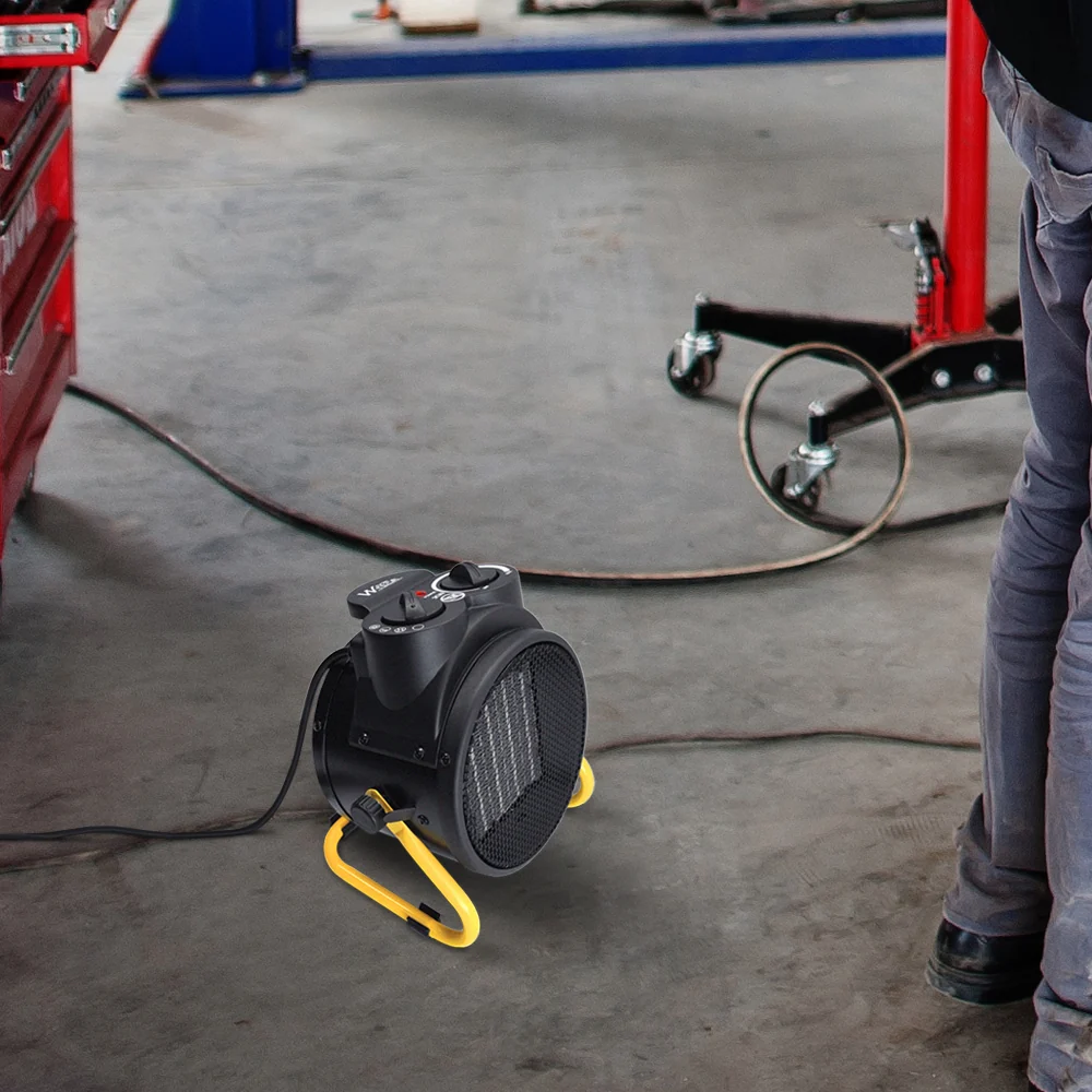 Chauffage d’atelier électrique 2000W – avec thermostat – compact & móvil