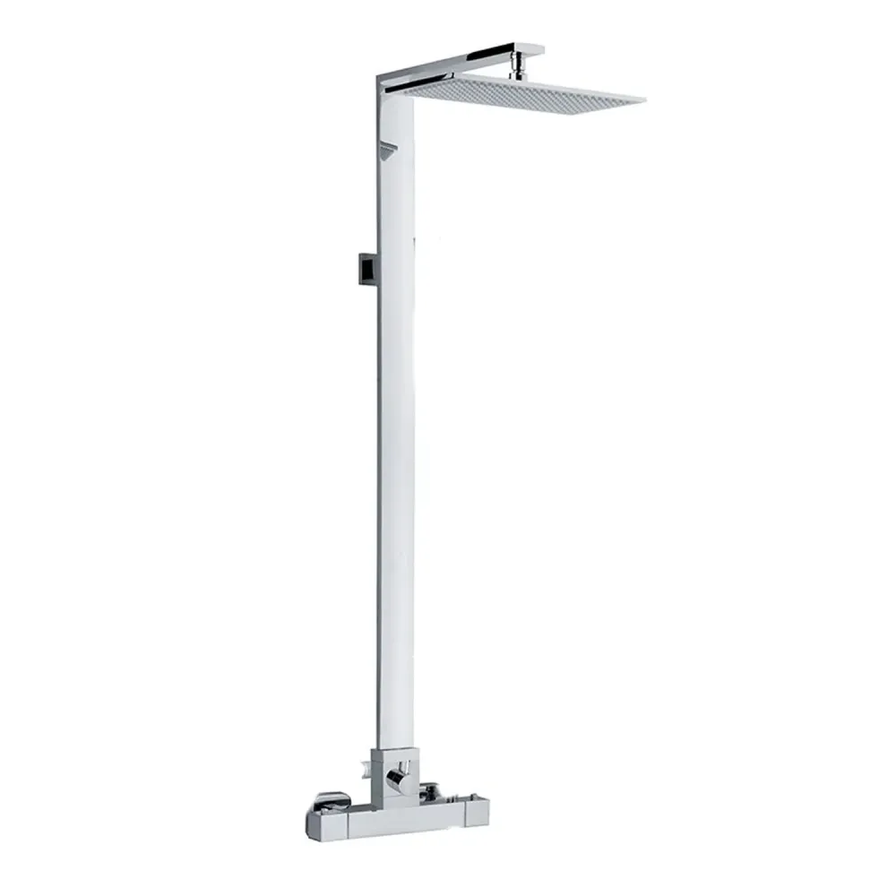 Colgador de Toallas Colonna doccia rettangolare ottone con deviatore termostatico TM1Q
