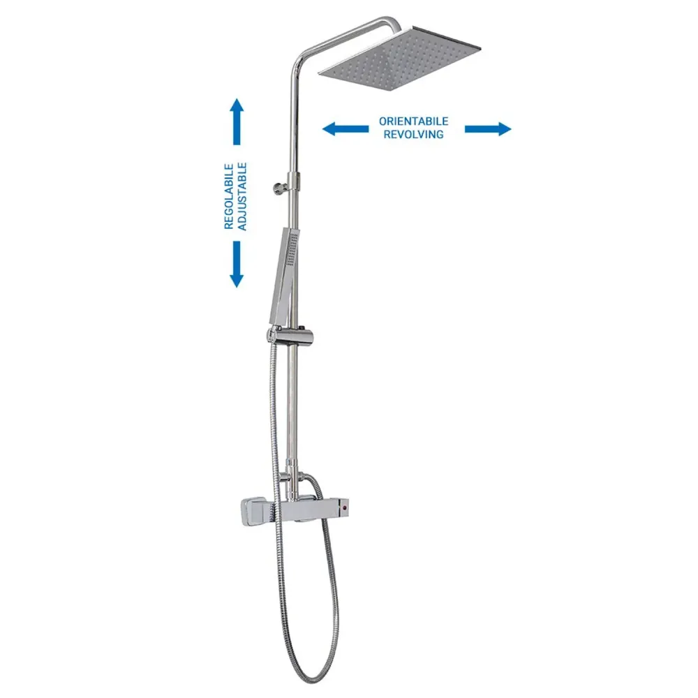 Colonna doccia C40 regolabile con termostatico TM3Q e soffione Calais