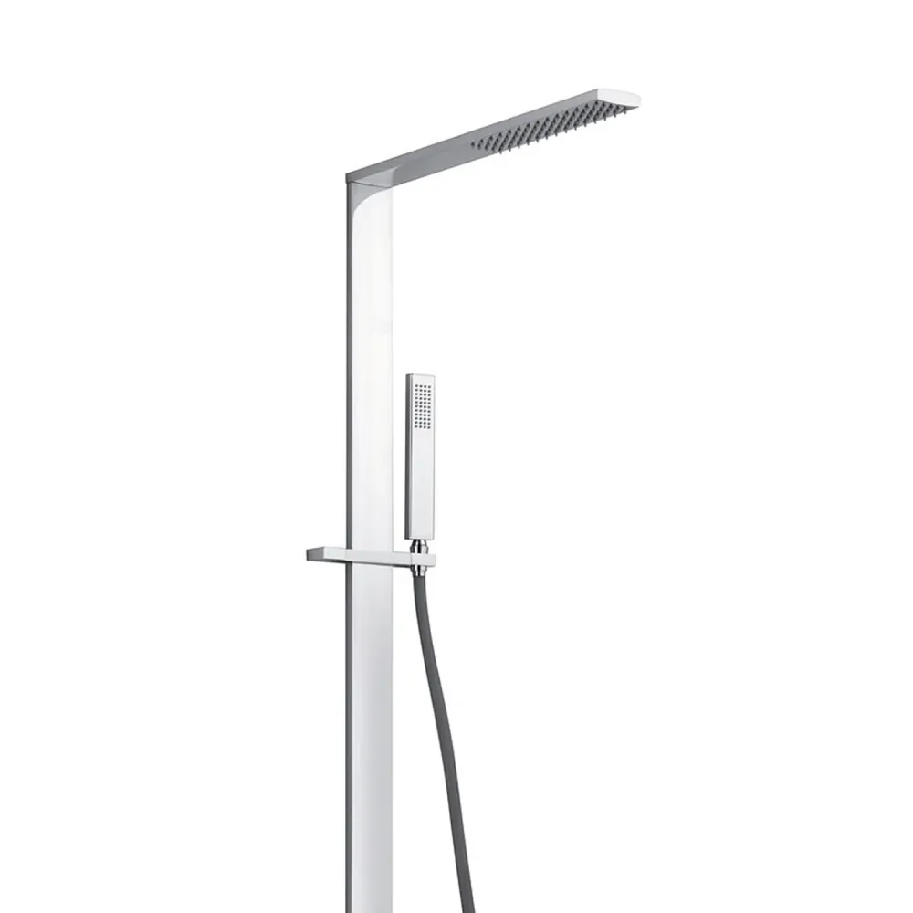 Colonna doccia rettangolare ottone, con soffione e termostatico para Renovación de Baño