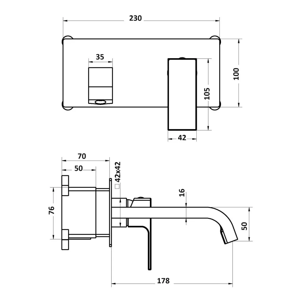 Composizione di miscelatori per lavabo incasso, bidet e doccia 3 vie serie Fire ottone cromato Set de 4 Piezas