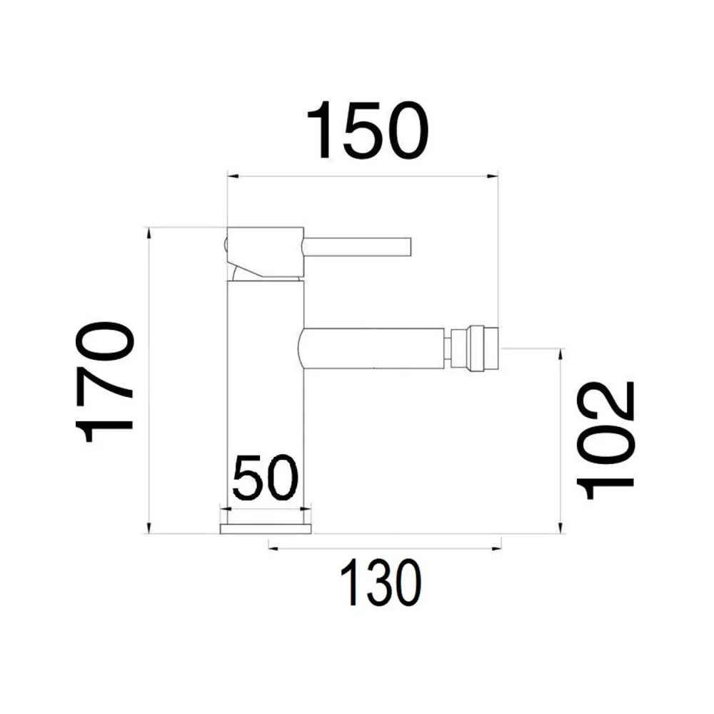 Coppia di miscelatori per lavabo elevado e bidet serie Moon ottone cromato Diseño Compacto
