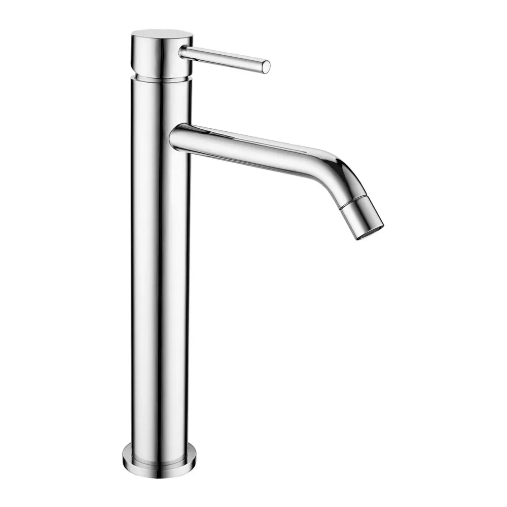Coppia di miscelatori per lavabo elevado e bidet serie Moon ottone cromato Diseño Compacto
