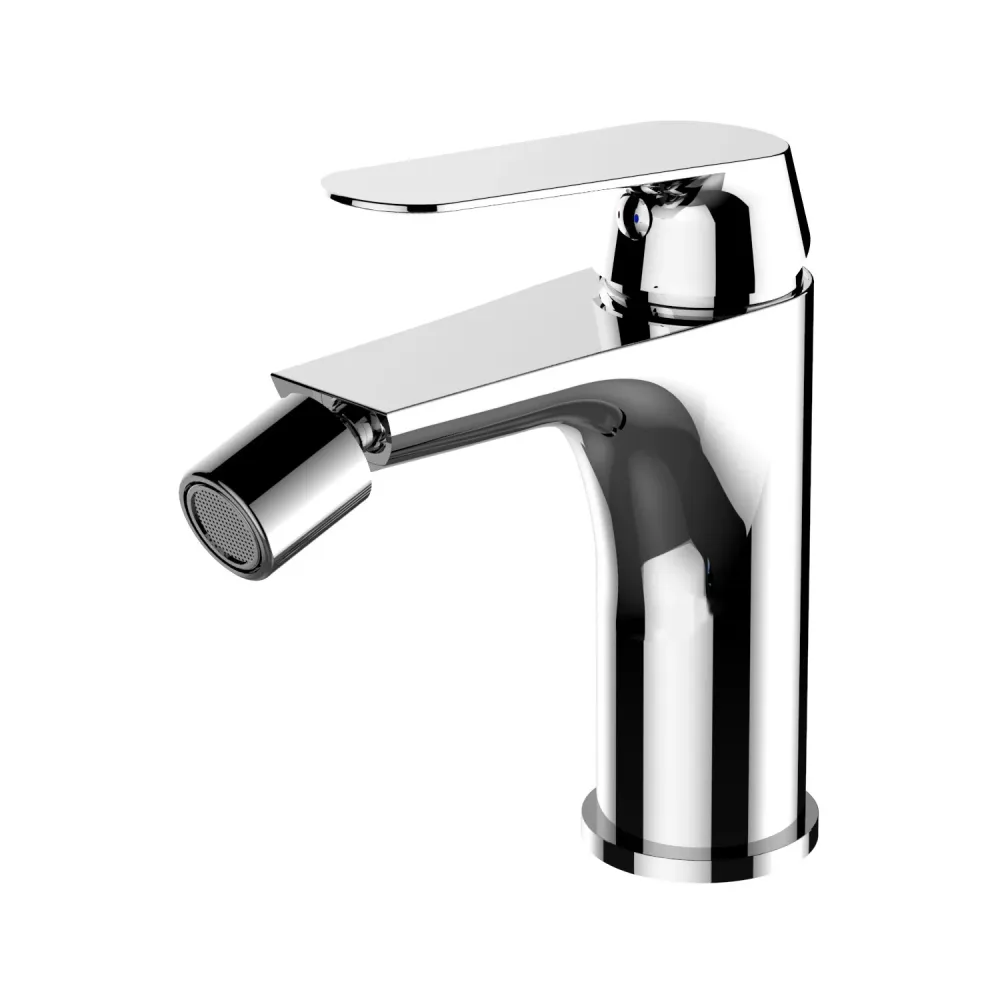 Coppia di miscelatori per lavabo incasso con cómodo box e bidet serie Echo ottone cromato