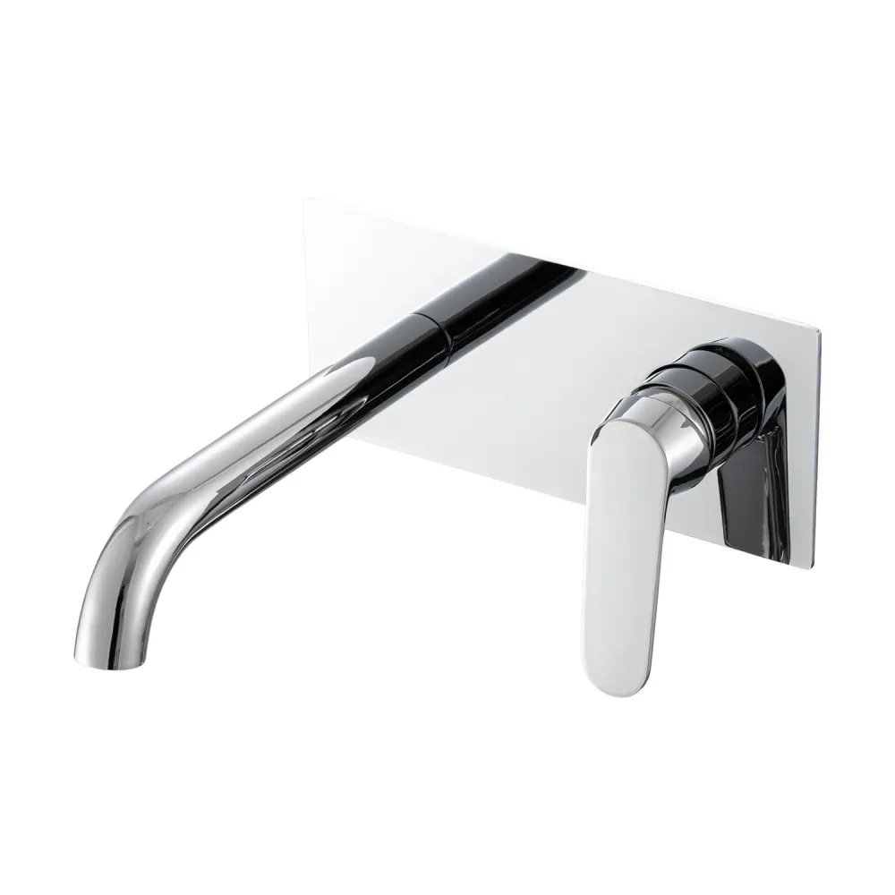 Coppia di miscelatori per lavabo incasso con cómodo box e bidet serie Echo ottone cromato