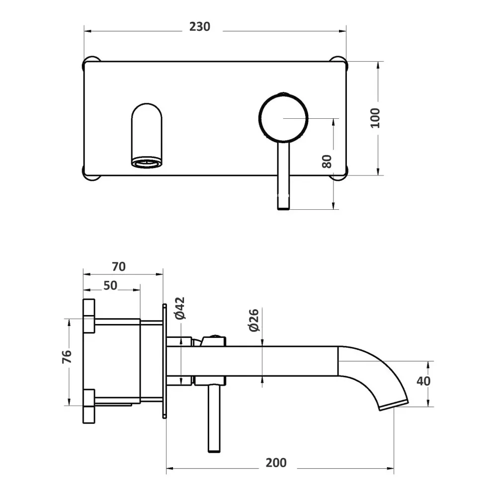 Coppia di miscelatori per lavabo incasso con cómodo box e bidet serie Echo ottone cromato