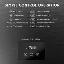 ELECTRIC TANKLESS WATER HEATER 14KW - ENDLESS ON-DEMAND TIBIO WATER - SELF MODULATES TO SAVE ENERGY USE - 1 SHOWER - EVT-14K
