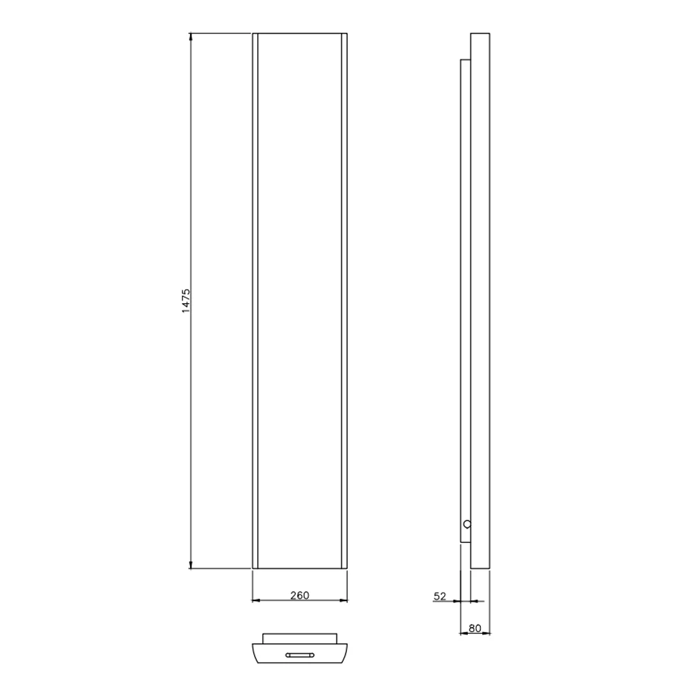 Gancho de Ducha Calienta toallas eléctrico modelo Xilo S 300 Watt serie madera cm 26x8x147,5h Hom Acogedor