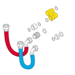 Jabonera de Pared Kit d'adaptation chauffe-bain Opalia C, SD27 SD2.10 SD3.13 Réf. 0020234588