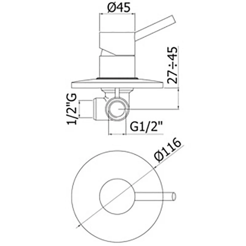 Paffoni Birillo Miscelatore incasso doccia serie Birillo mod. BI010CR Cromo Paffoni