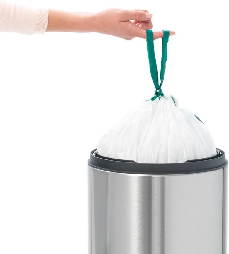 Poubelle de bureau à couvercle basculant - Chromé - 40lt Acero Cromado