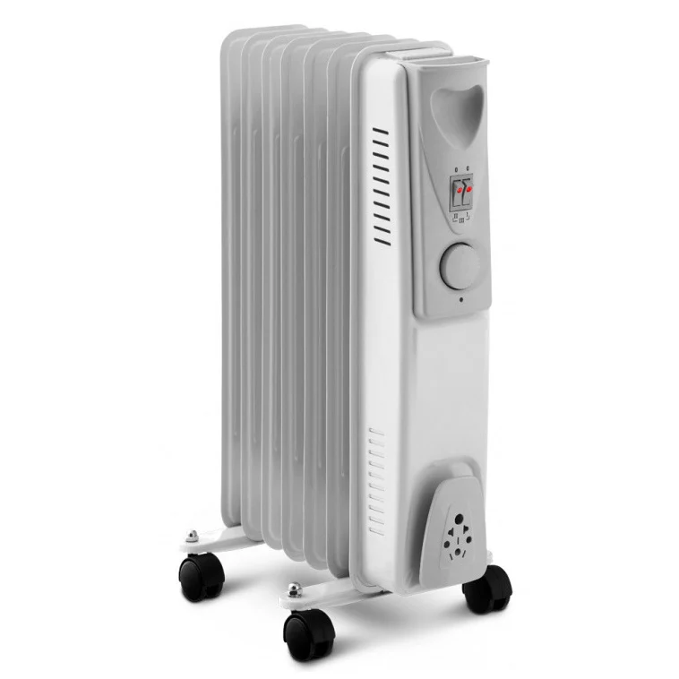 Radiateur à bain d’huile 1500W – 7 éléments, thermostat & roues