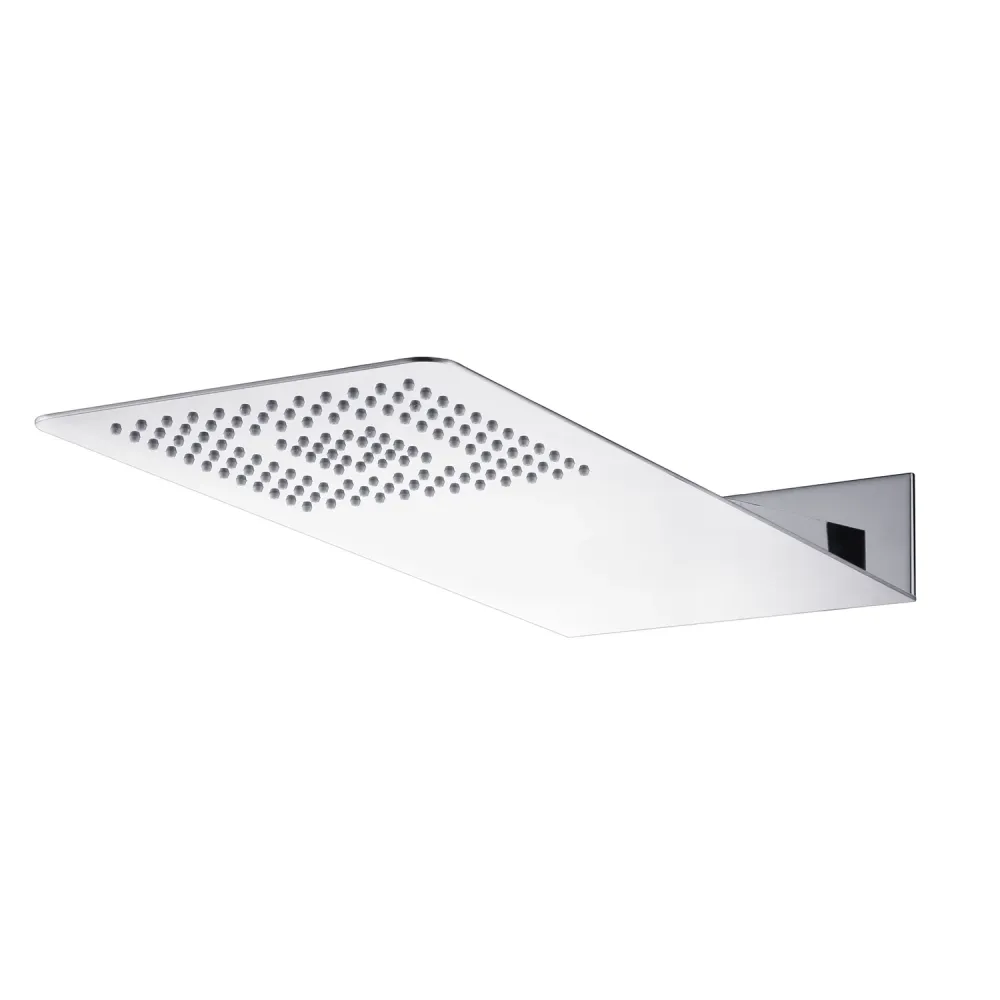 Soffione doccia rettangolare 50x22 acciaio inox spessore 2,4 mm con ugelli anticalcare