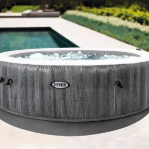 Spa gonflable Intex Greywood 6 places – Rond 216 x 71 cm – 170 bulles – Chauffage 2200 W