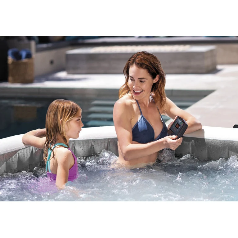 Spa gonflable Intex Greywood 6 places – Rond 216 x 71 cm – 170 bulles – Chauffage 2200 W