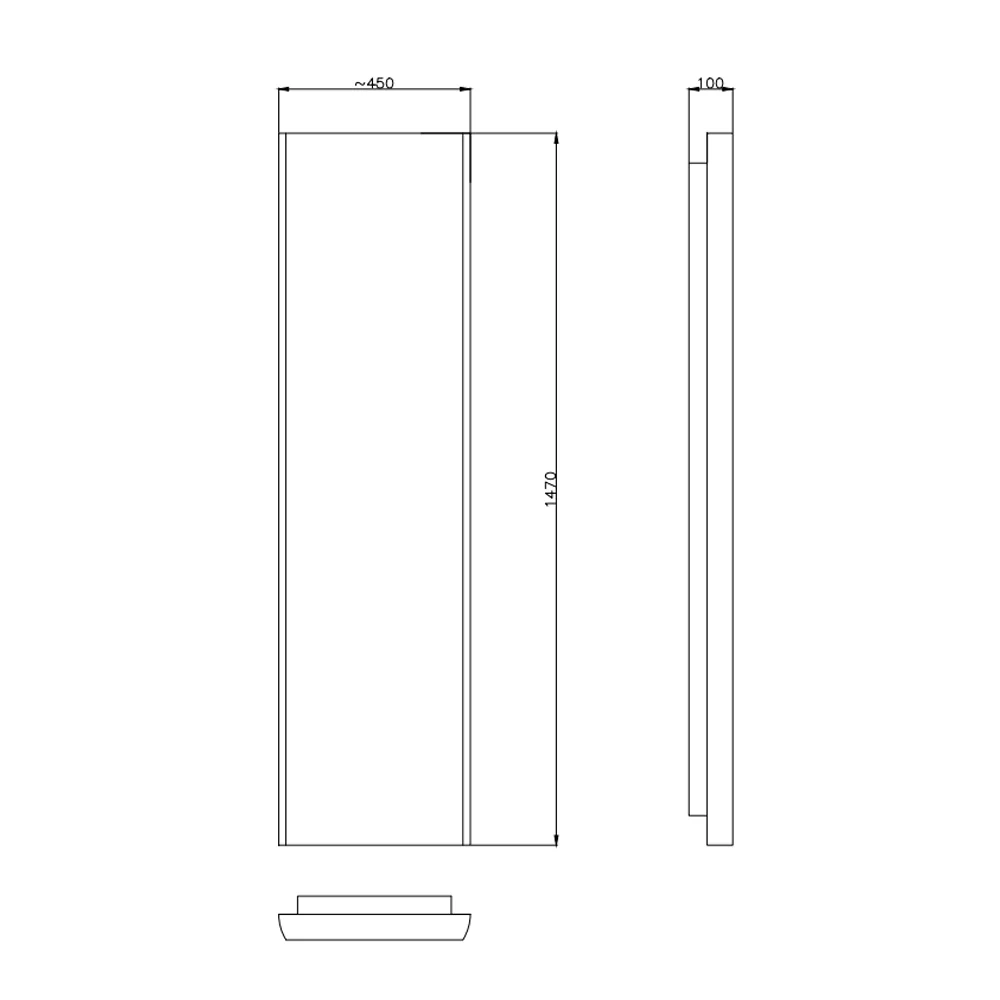 Termoarredo elettrico modello Xilo L 700 Watt serie legno cm 45x10x147h Hom Acogedor