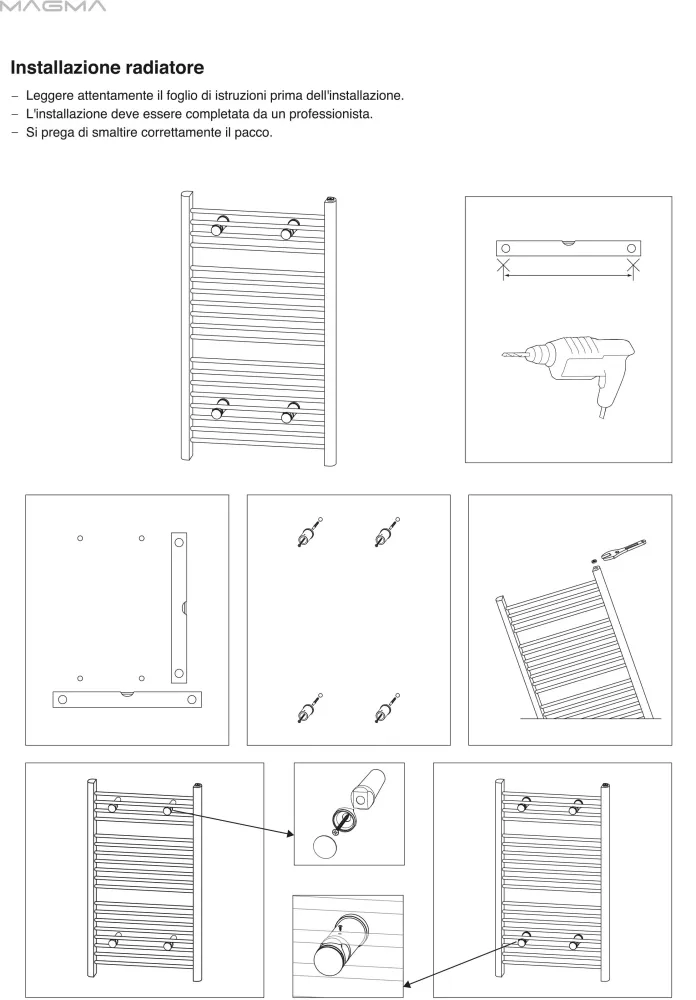 Termoarredo scaldasalviette da bagno elettrico con Termostato Digitale 700x400 con potenza di 300 Watt Collezione vialis N...