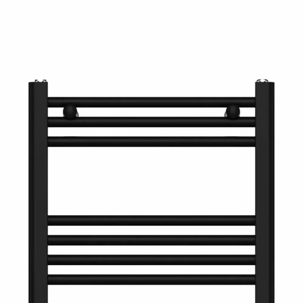 Termoarredo scaldasalviette da bagno idraulico 840x450 mm interasse 400 mm acciaio Verniciato Nero