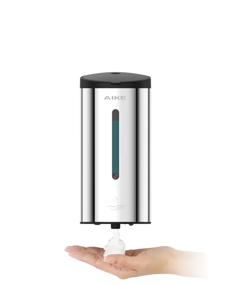 AIKE Dispensador automático de jabón líquido ajustable de 5 velocidades, 27 onzas líquidas, AK1205 Pulido