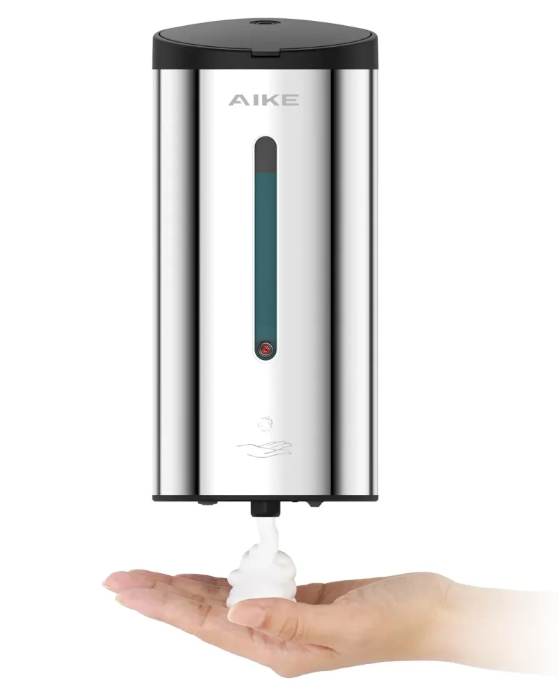 AIKE Dispensador automático de jabón líquido ajustable de 5 velocidades, 27 onzas líquidas, AK1205 Pulido