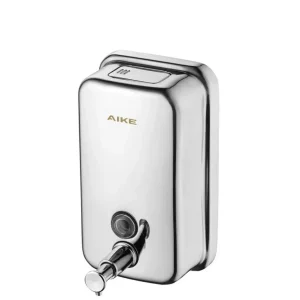 Dispensador de jabón manual con cáscara de acero inoxidable AIKE para baño, AK1001