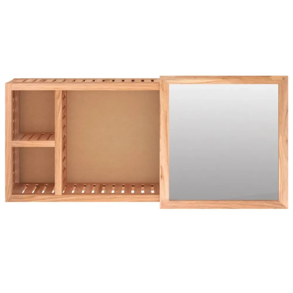 Armadio specchiera Glissel | Legno di noce Set de 4 Piezas