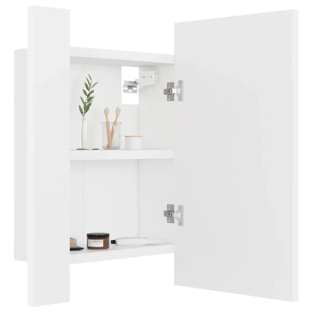 Armario de baño con espejo Rimini con luz LED 45x40x12 cm Diseño Compacto