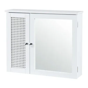 Armario pared con espejo Karlsøy MDF PVC 50x60x15cm - Blanco