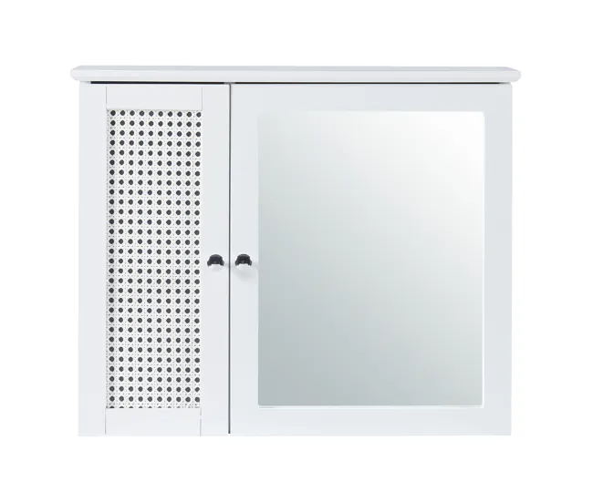 Armario pared con espejo Karlsøy MDF PVC 50x60x15cm - Blanco