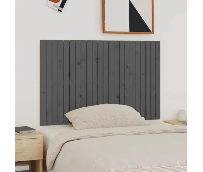 Cabecero de cama de pared madera maciza de pino 140x3x60 cm