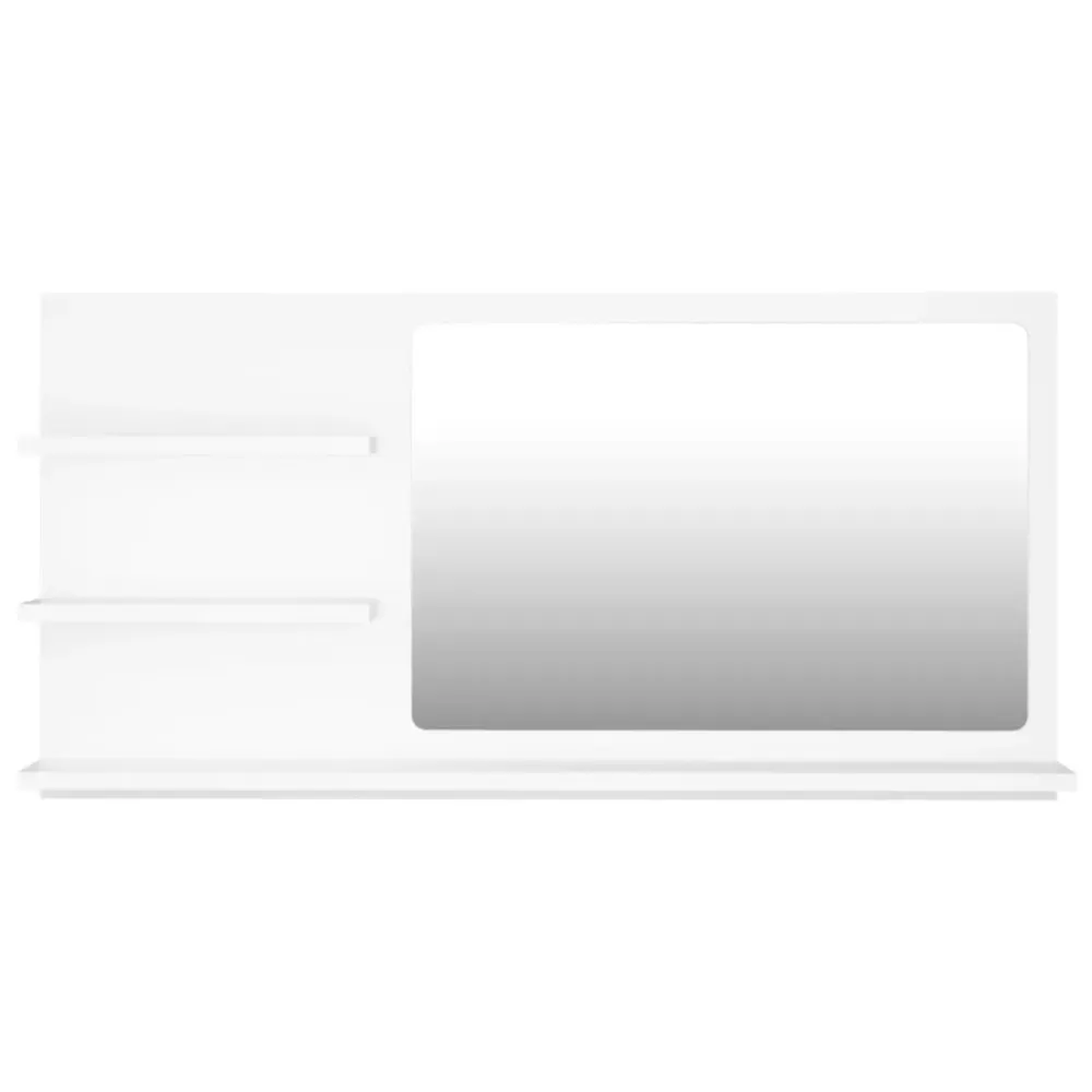 Canasta de Baño Espejo de baño madera 3 repisas 45x90x10,5 cm