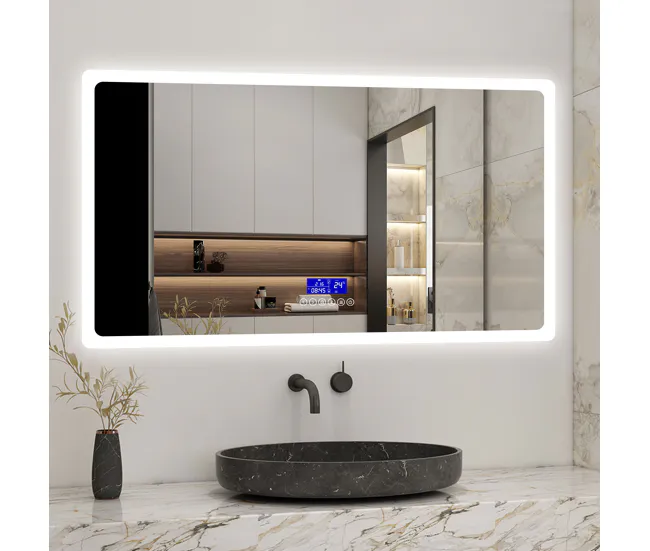 Colgador de Toallas Espejo de baño LED 120×70cm + Bluetooth + Lupa