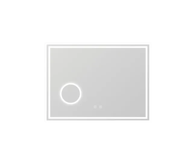 Colgador de Toallas Espejo de baño LED 80×60cm + Bluetooth + espejo de aumento + regulable