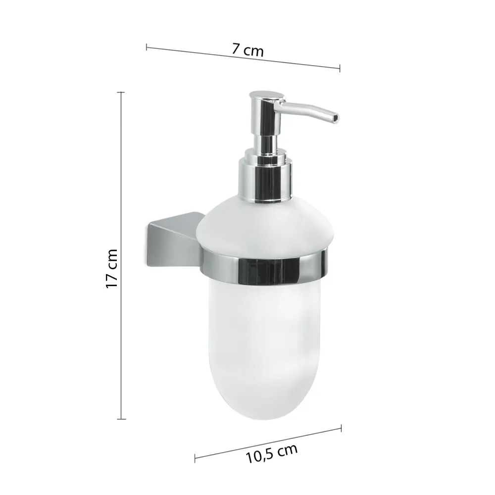 Dispenser sapone parete con erogatore plastica Gedy serie Tonale - Cromato