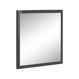 Dmancon Mirror, Espejo de baño, 100% Made Italy, 60x2h60 cm, Antracita Brillo
