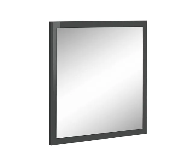 Dmancon Mirror, Espejo de baño, 100% Made Italy, 60x2h60 cm, Antracita Brillo