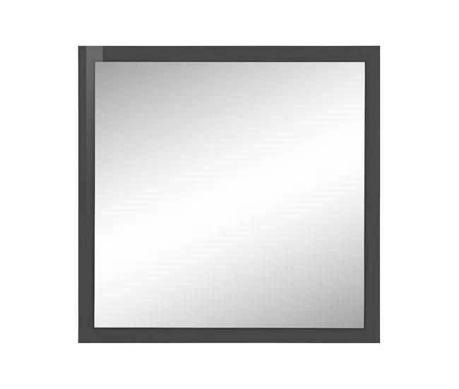 Dmancon Mirror, Espejo de baño, 100% Made Italy, 60x2h60 cm, Antracita Brillo