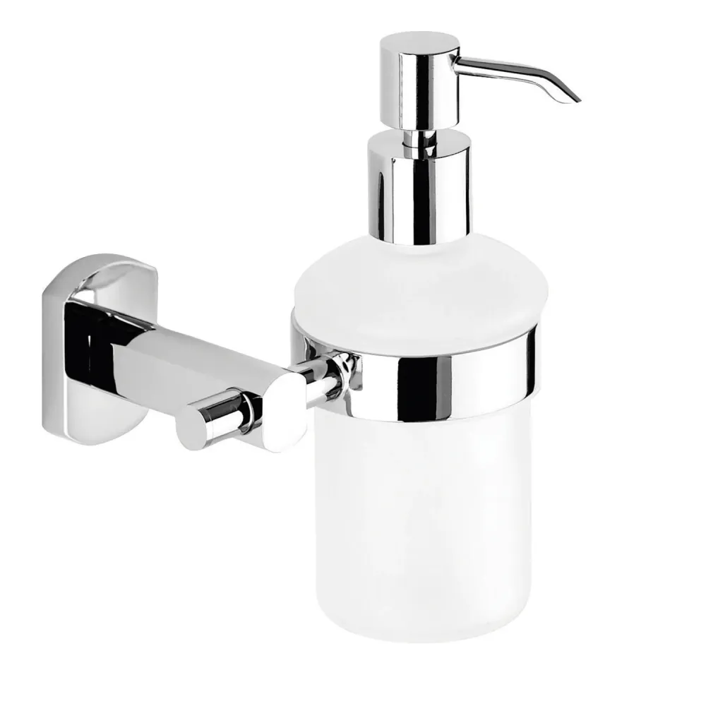 Dosasapone parete con erogatore metallo di Gedy serie Edera Plus - Cromato