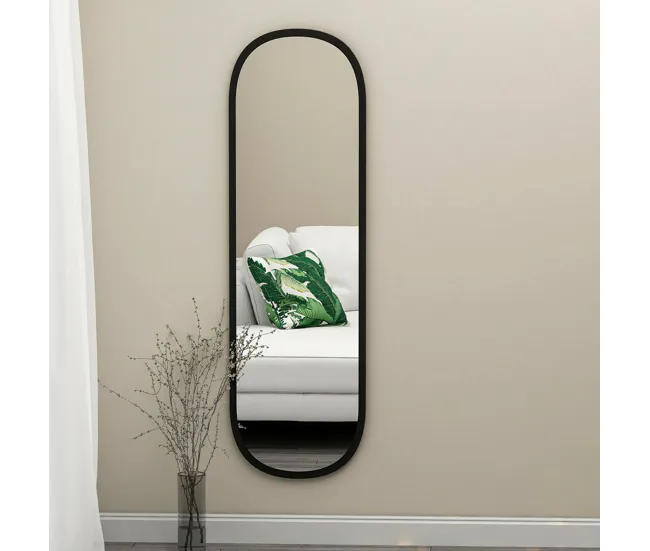 Espejito Dgiacobb, Espejo, Objeto de decoración de pared, Decoración de espejo, 40x2h120 cm, Negro