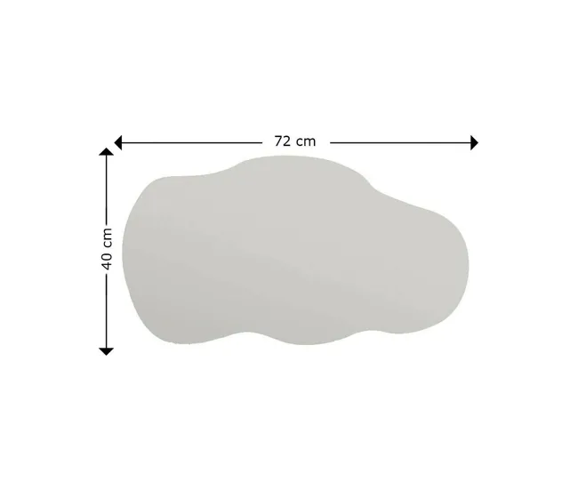 Espejito Dnobil, Espejo, Objeto de decoración de pared, Decoración de espejo, 40x2h72 cm, Negro