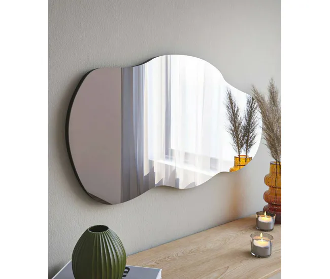 Espejito Dnobil, Espejo, Objeto de decoración de pared, Decoración de espejo, 40x2h72 cm, Negro
