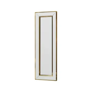 Espejito Dpancher, Espejo, Objeto de decoración de pared, Decoración de espejo, 30x3h90 cm, Oro