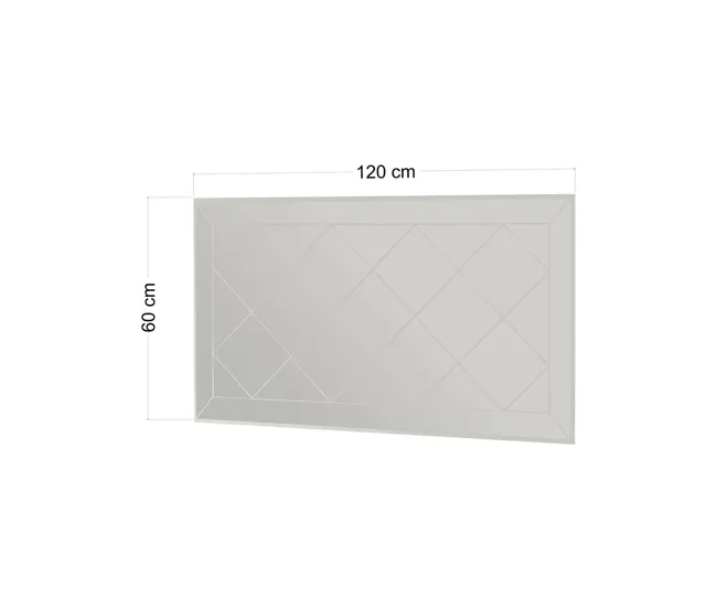 Espejito Dpessin, Espejo, Objeto de decoración de pared, Decoración de espejo, 60x2h120 cm, Blanco
